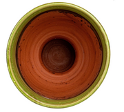 Terra-cotta Hobnail Footed Vase | Green