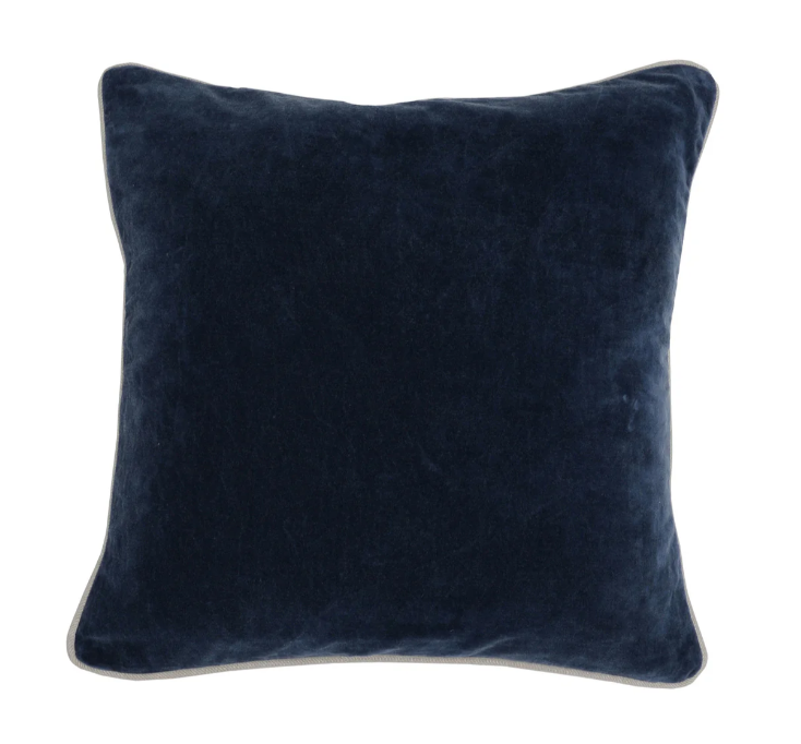 Heirloom Velvet Pillow 18" | Navy