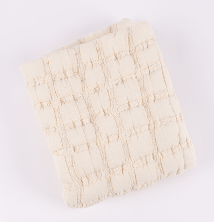 Claudia Twin Quilt | Broken White