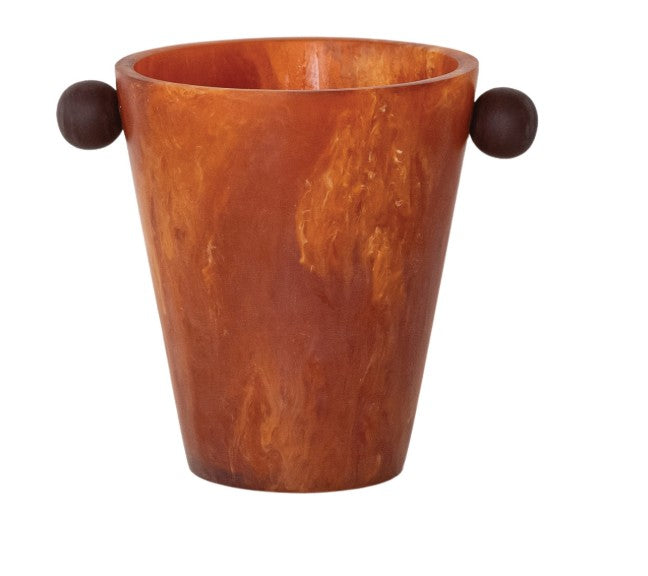 Marbled Resin Bottle Cooler | Sienna | Brown
