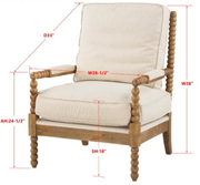 Willow Chair in French Linen