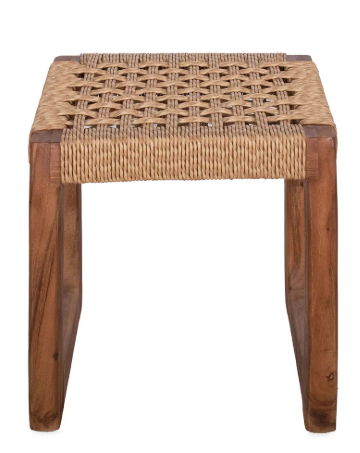 Wood & Woven Stool