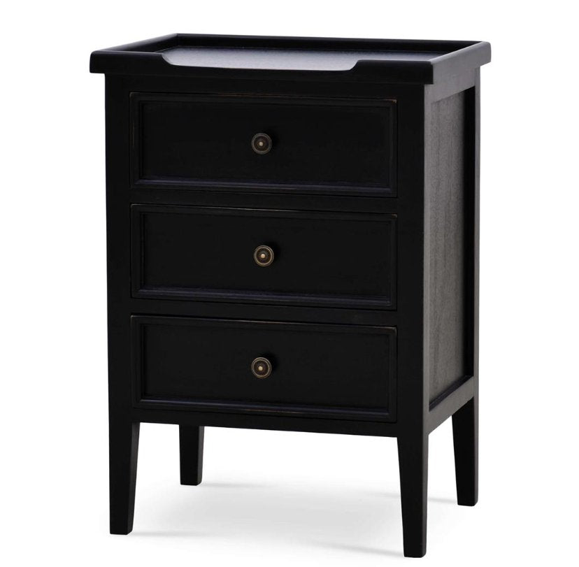 Eton 3 Drawer End Table | Straw Wash | 19 x 13 x 26