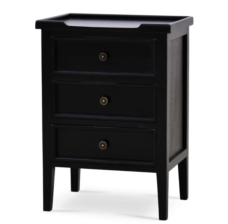 Eton 3 Drawer End Table | Straw Wash | 19 x 13 x 26