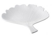 Ceramic White Leaf Plate
