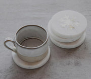 Snowflake Inlay Marble Coasters