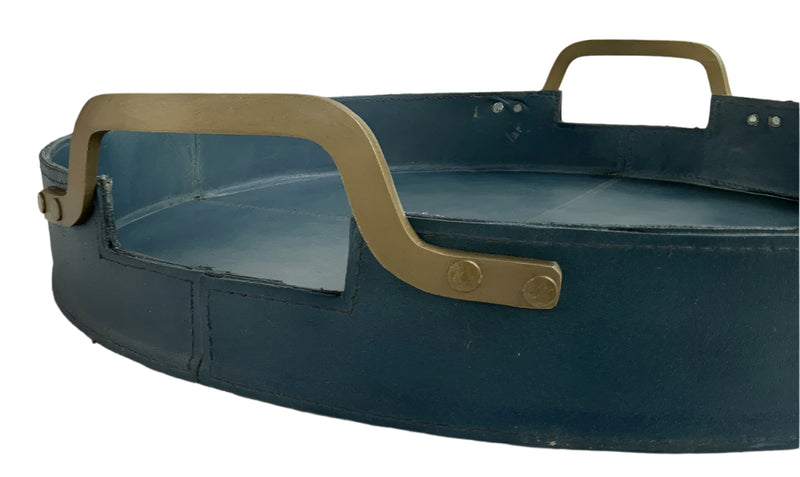 Tinsley Leather Server | Blue