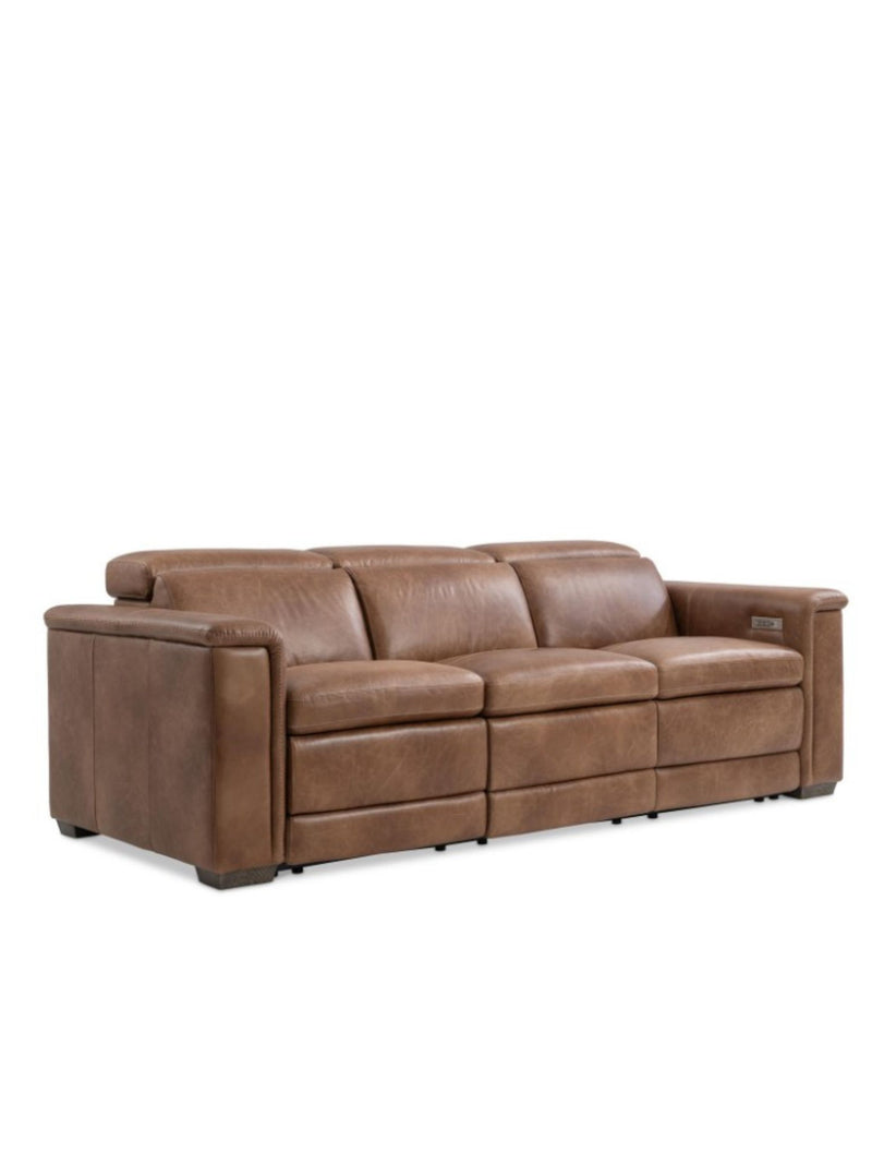 Lioni Leather Power Motion Sofa | 93 x 43 x 32