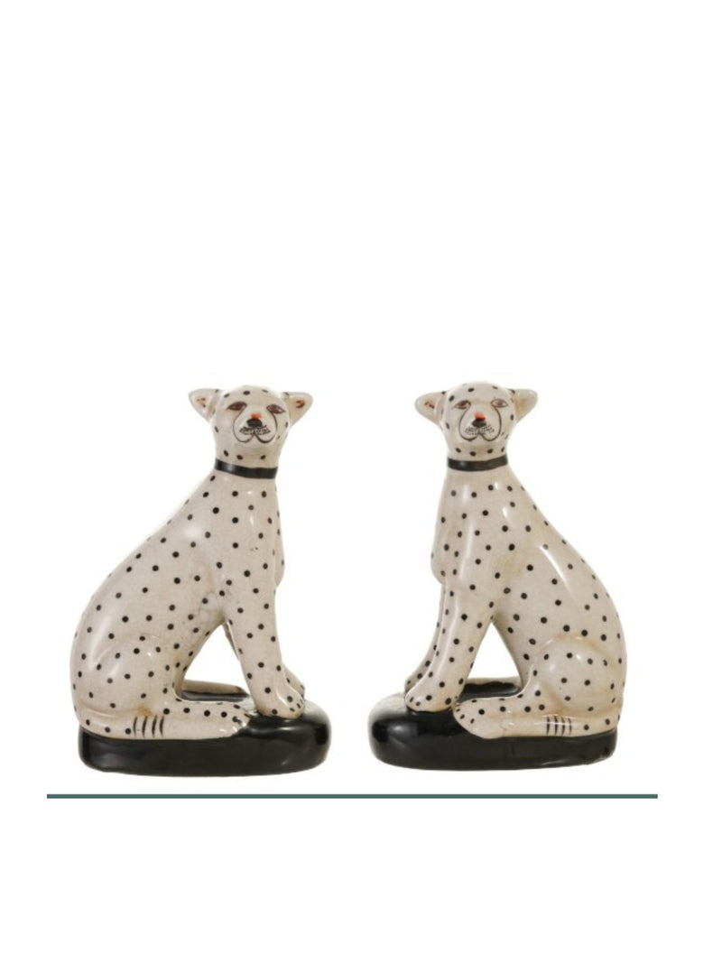 Hand-Painted Cheetah| Set of 2 | Black and White