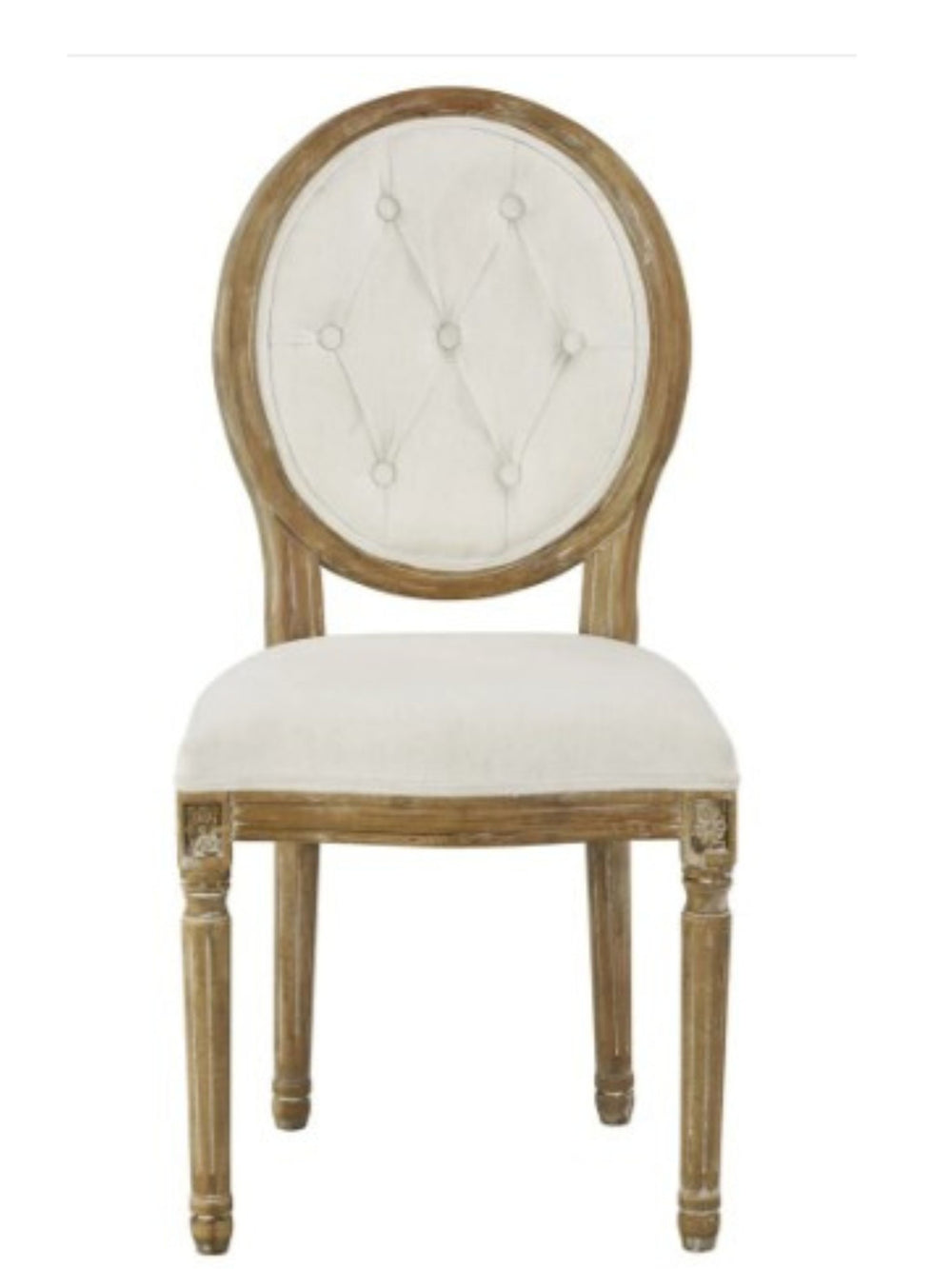Meg Tufted Chair | Birchwood | White