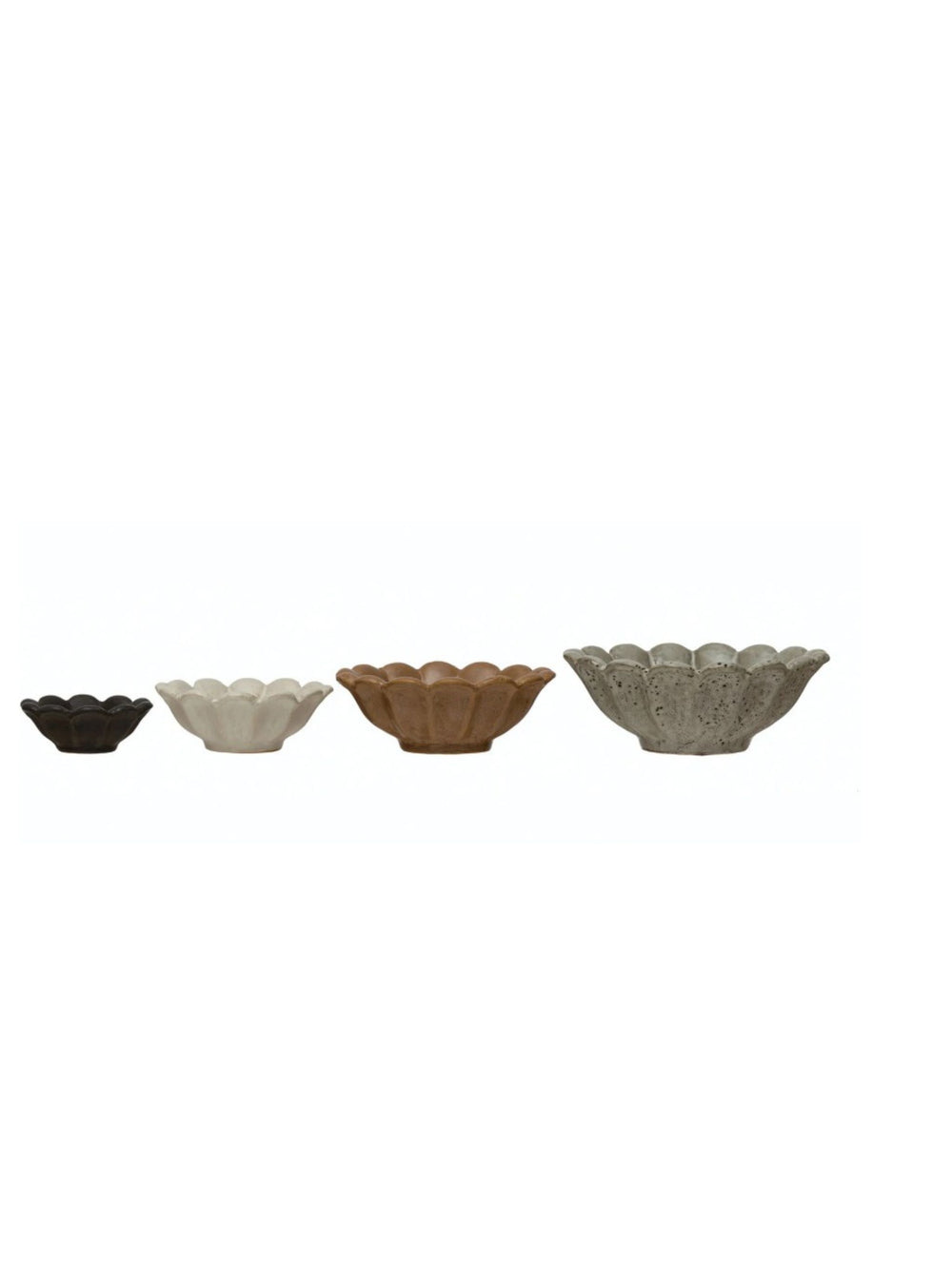Stoneware Flower Bowl | Set of 4