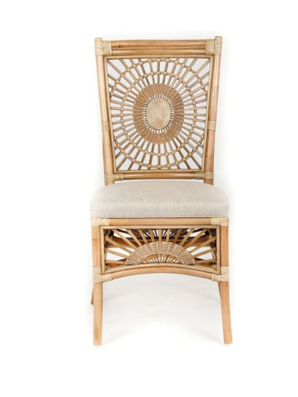 Orleans Rattan Dining Chair | Brown | 18 x 22 x 40