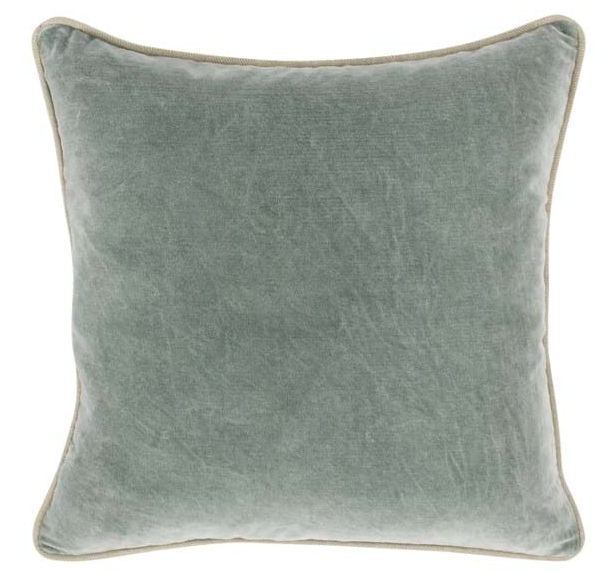 Heirloom Velvet Throw Pillow 22" | Bay Green