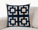 Corbin Throw Pillow | Navy | 22 x 22