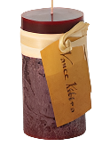 Wine 4" Timber Pillar Candle