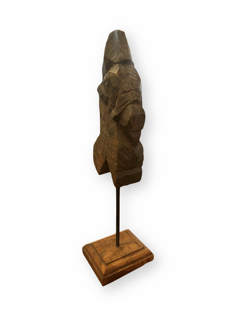 Wooden Horse Head w Std