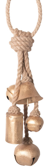 Metal Bells on Jute Hanger