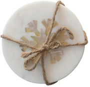 Snowflake Inlay Marble Coasters
