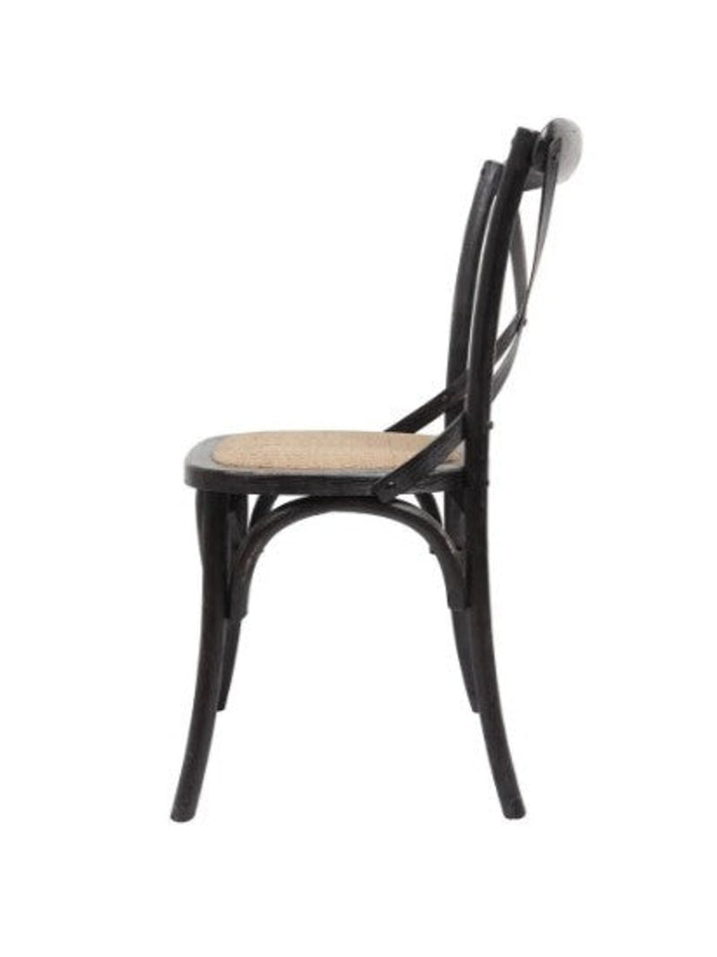Brody X-Back Dining Chair | Black