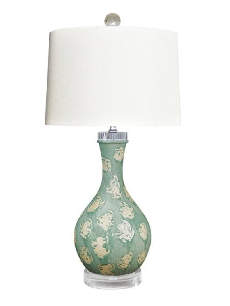 IMPRESSIONSTIC CELADON VASE LAMP