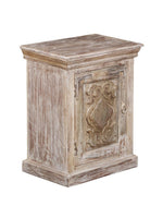 Light Wood Carved Small Cabinet