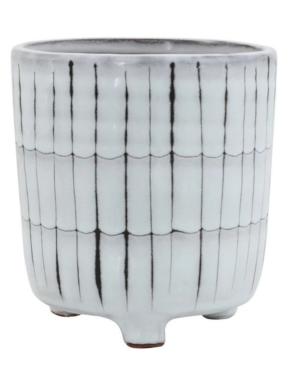 Black & White Footed Planter