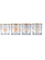 Etched Gold Glass Votive | 4 Styles