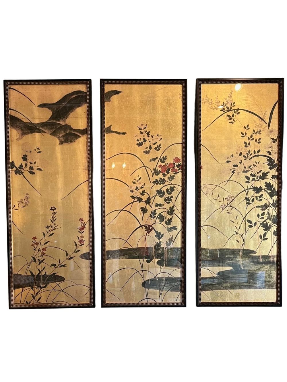 Gilded Garden Chinoiserie Triptych