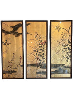 Gilded Garden Chinoiserie Triptych