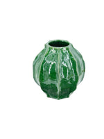 Ridged Ceramic Vase | Green