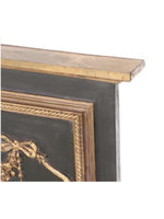 Louis XVI Style Ebonized & Parcel-Gilt Trumeau Mirror