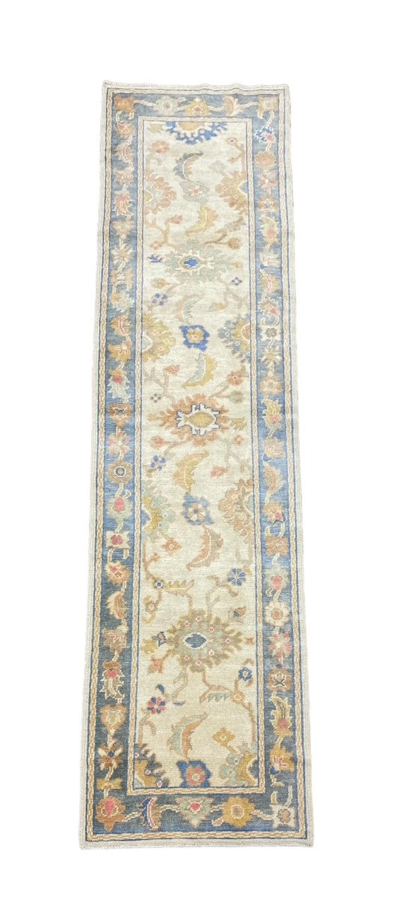 Turkish Oushak Rug 3 | 3' x 12'4"