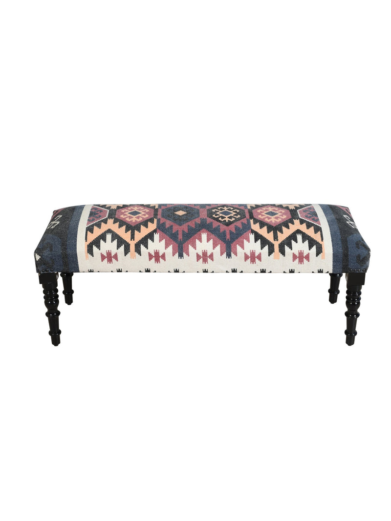 Black Multi Colored Bench