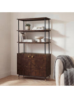 Burlwood Cabinet w Shelves