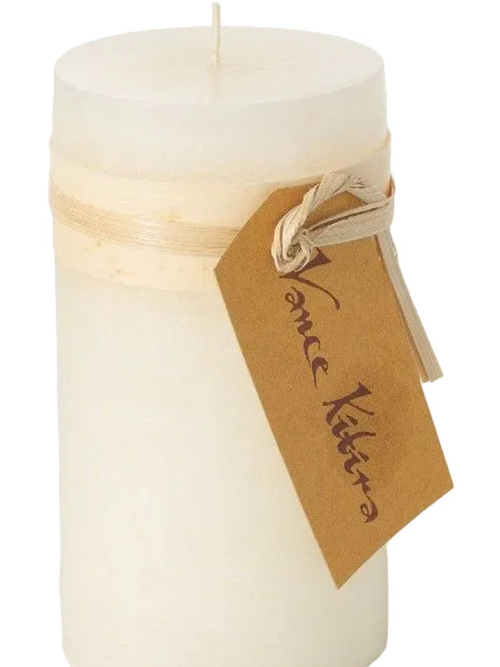 Melon White 6" Timber Pillar Candle