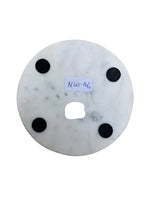 Round White 6" Marble Block Stand