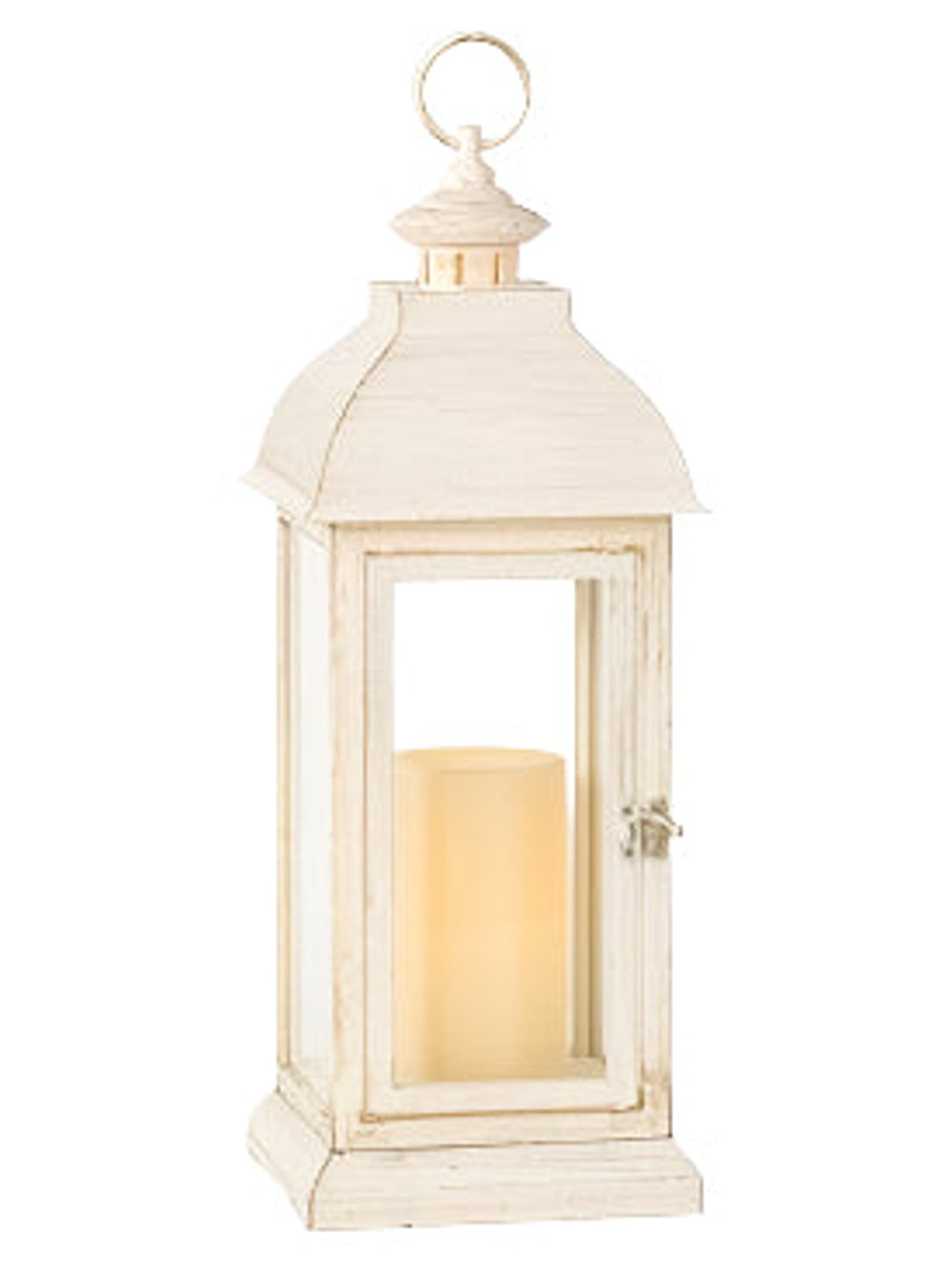 Lantern w/Pillar | White