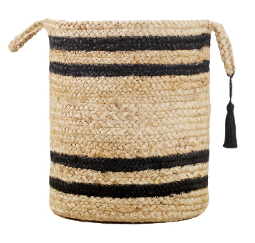 Farmhouse Basket | Natural & Black