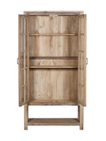 Raised Light Wood & Glass Almirah
