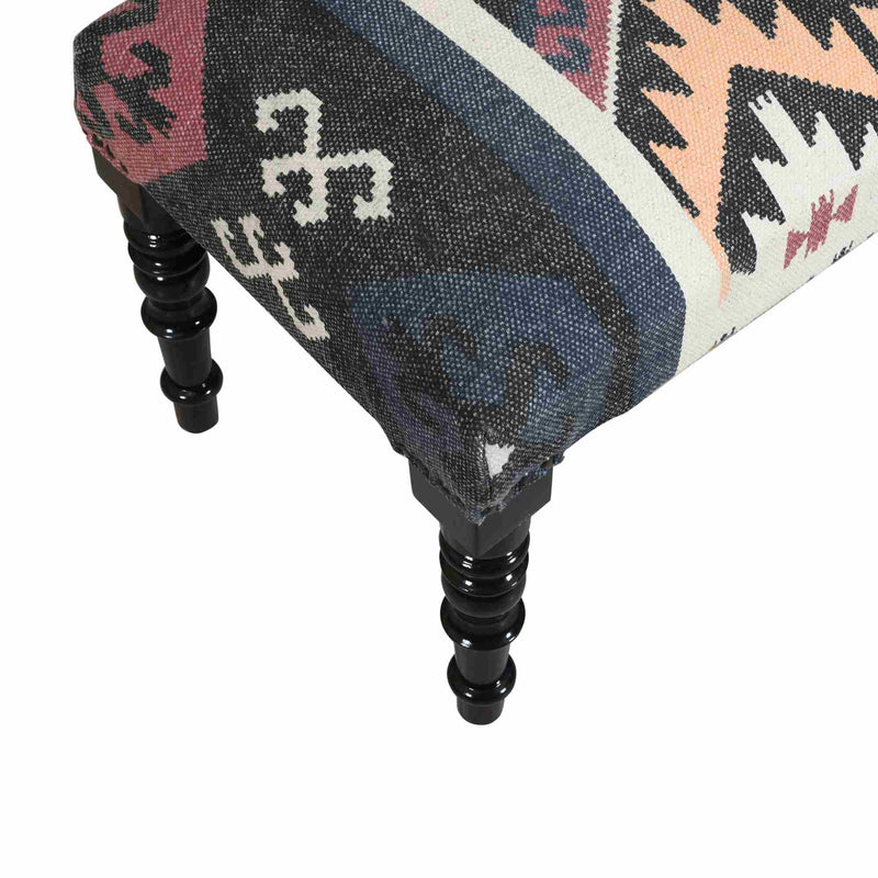 Black Multi Colored Bench