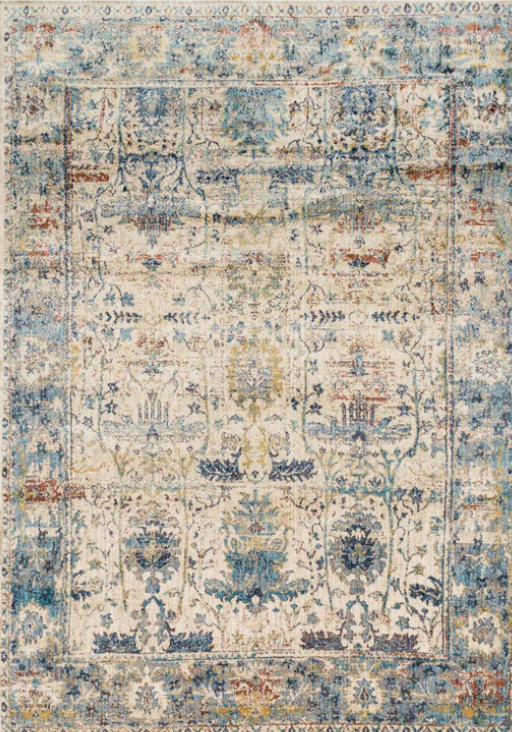 Anastasia Sand | Lt. Blue Rug 5x8