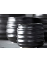 MD Ebony Ribbed Round Pot