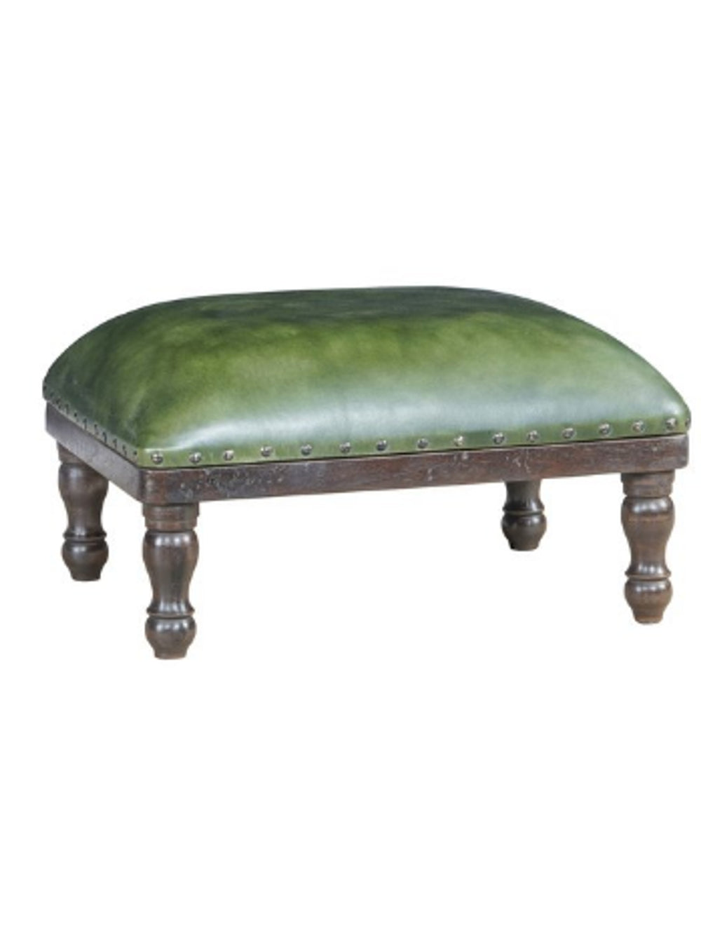 Brill Leather Stool | Green