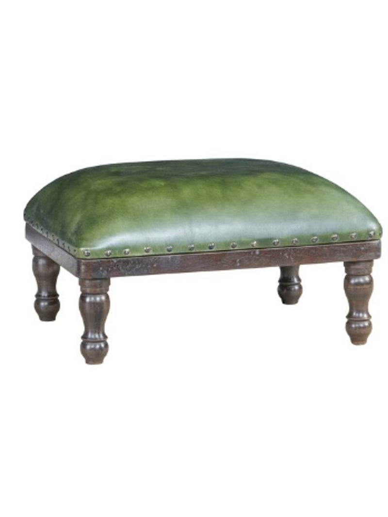 Brill Leather Stool | Green