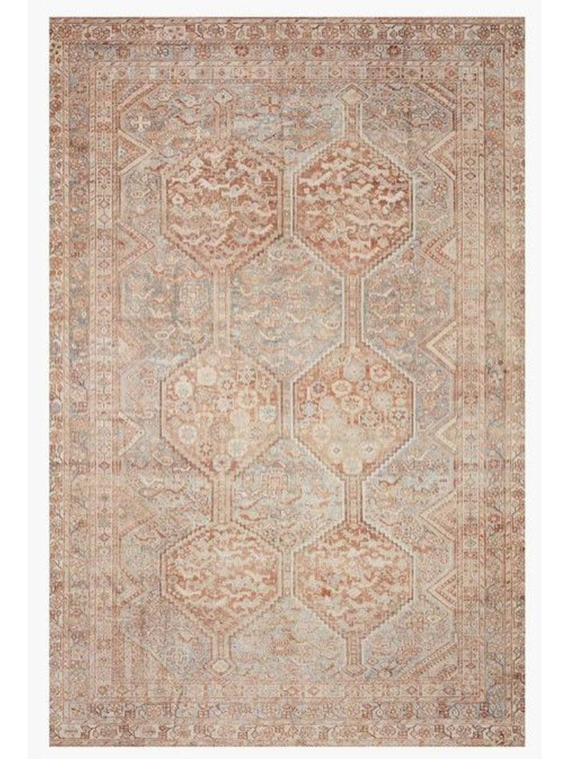 Jules Tangerine | Mist Rug