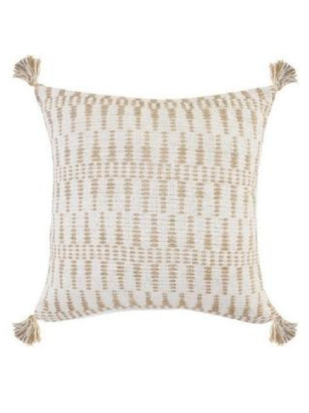 Natural White Tassel 20" Pillow