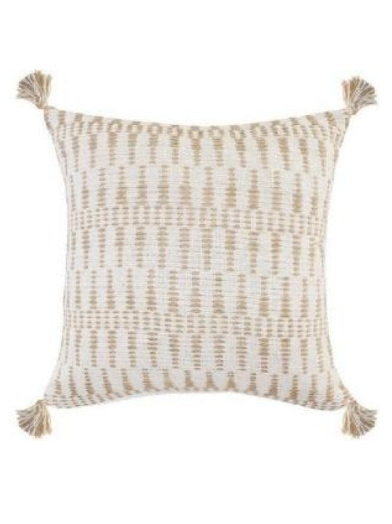 Natural White Tassel 20" Pillow