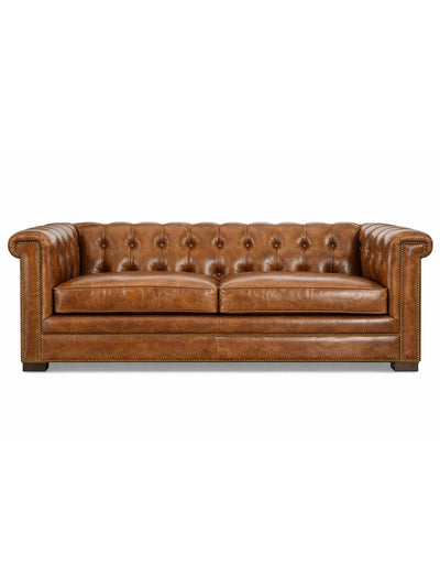 McGee Leather Sofa | Brompton Tobacoo