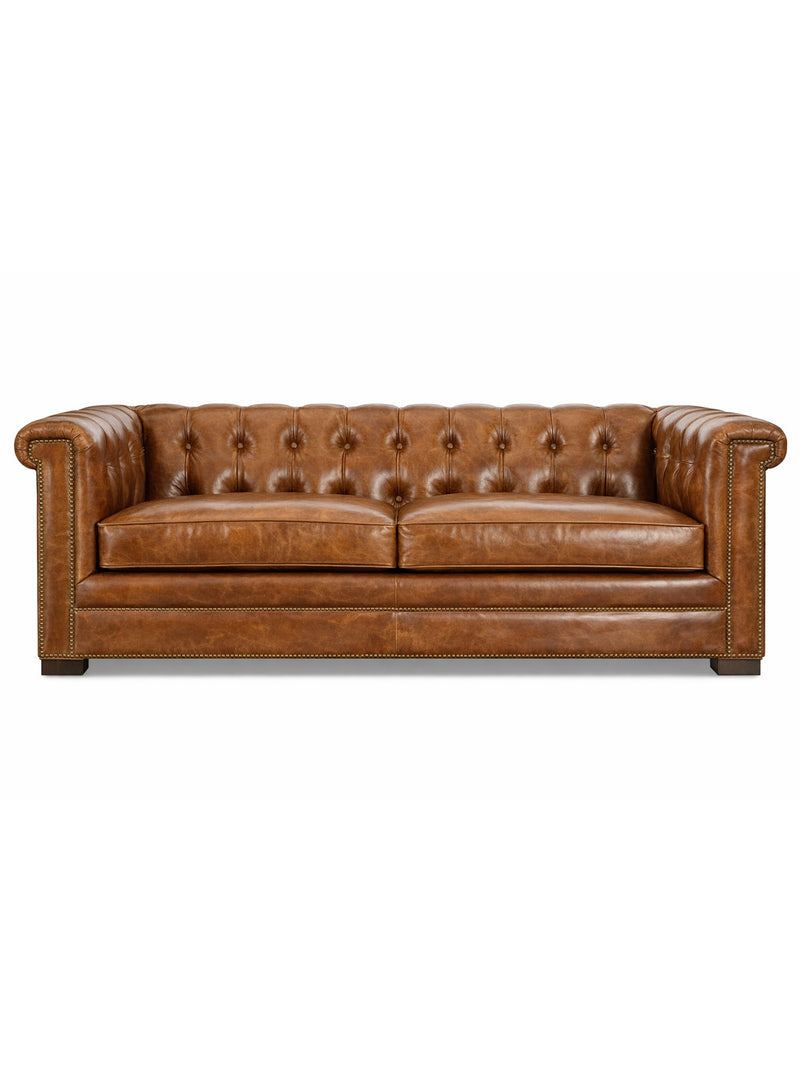 McGee Leather Sofa | Brompton Tobacoo