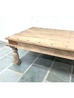 Vintage Carved Coffee Table | 62"